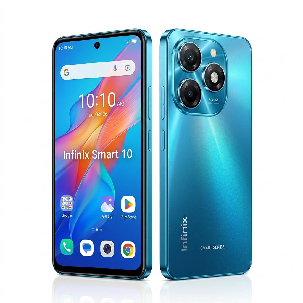 Infinix Smart 10 (4GB+4GB Extended RAM / 64GB, 5000mAh)